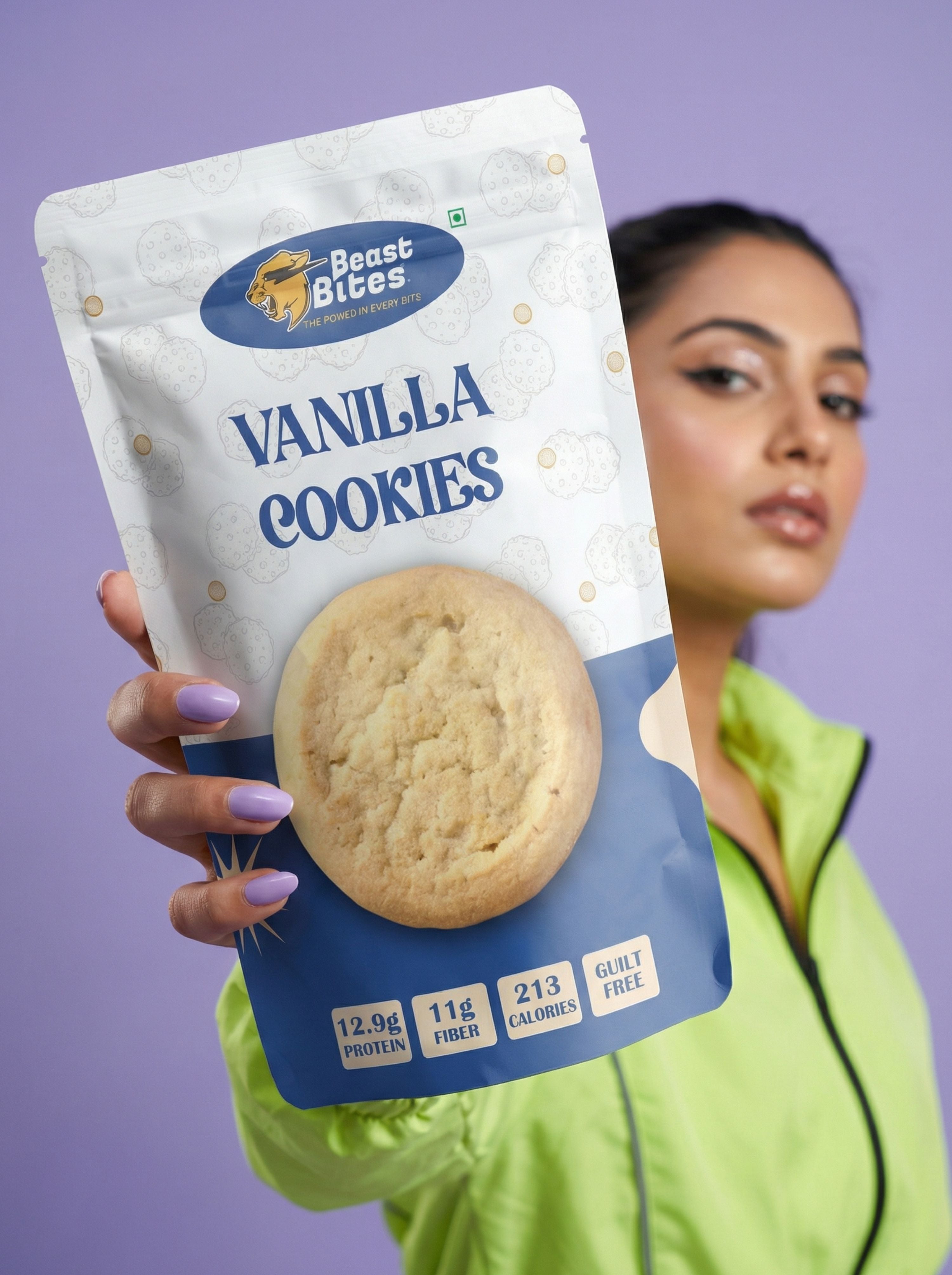 Beast Bites Double Delight Cookies (3 Vanilla + 3 Chocolate) || 12.9g Protein