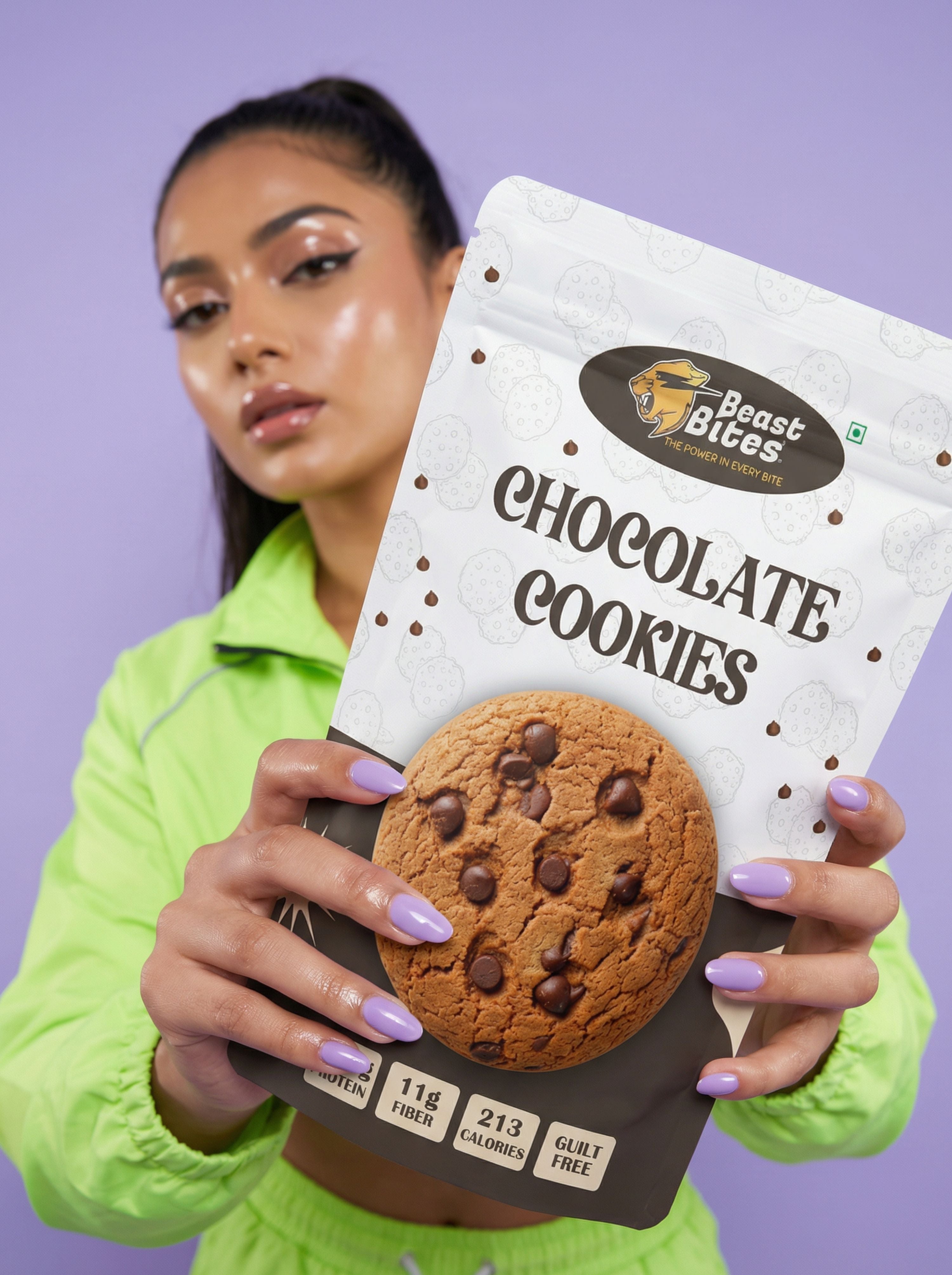 Beast Bites Double Delight Cookies (3 Vanilla + 3 Chocolate) || 12.9g Protein