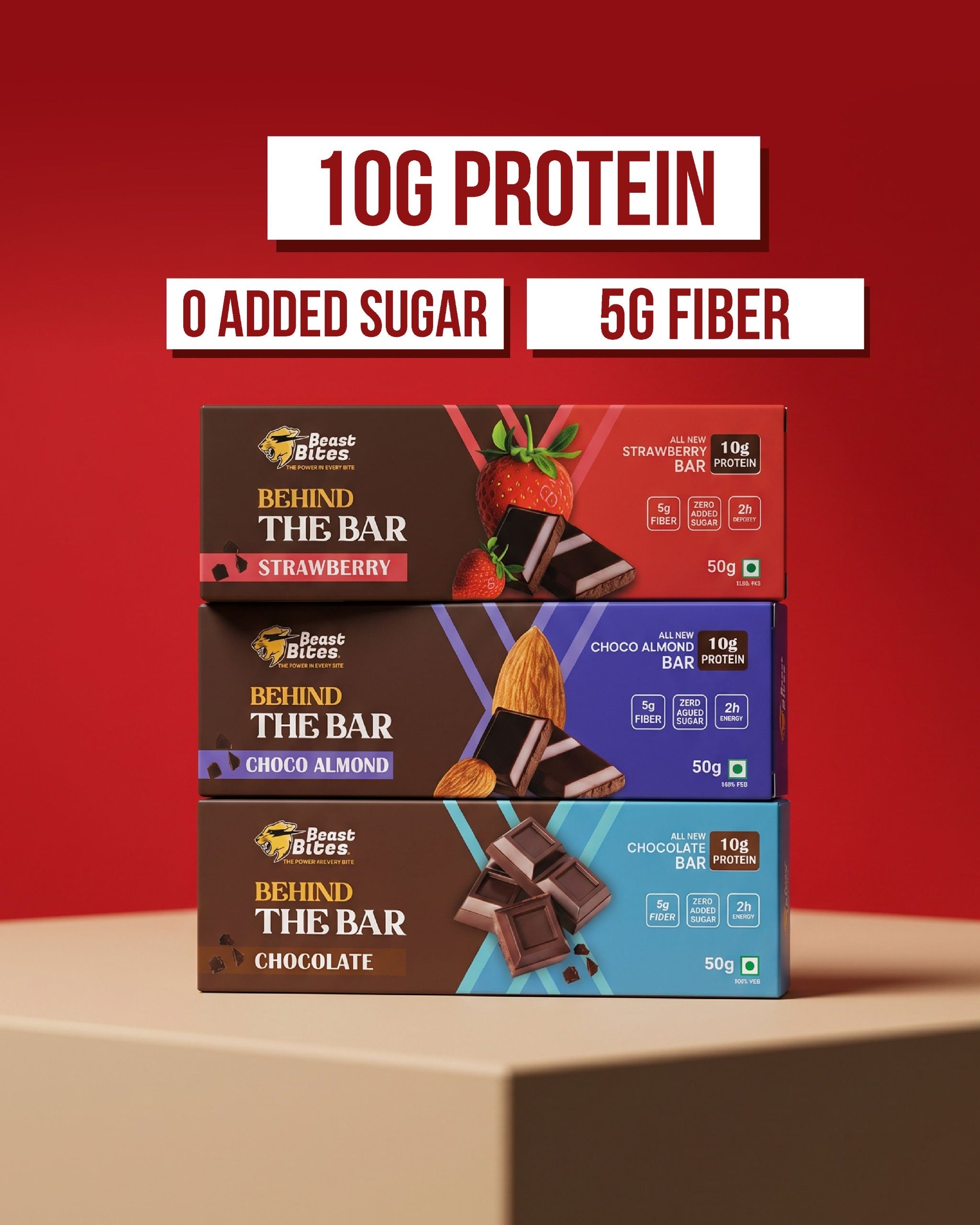 Beast Bites Power Breakfast Combo | Peanut Butter + Premium Rolled Oats (350g) + 6 High Protein Bars